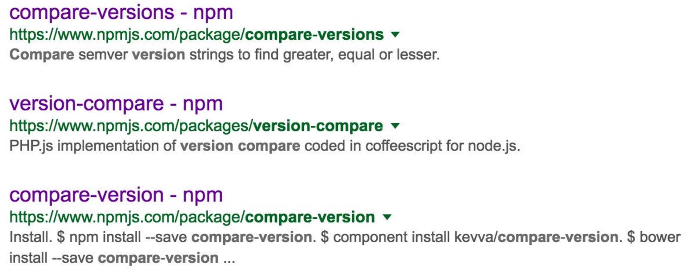 Need a module to compare versions? How about all the possible ones? [22%]